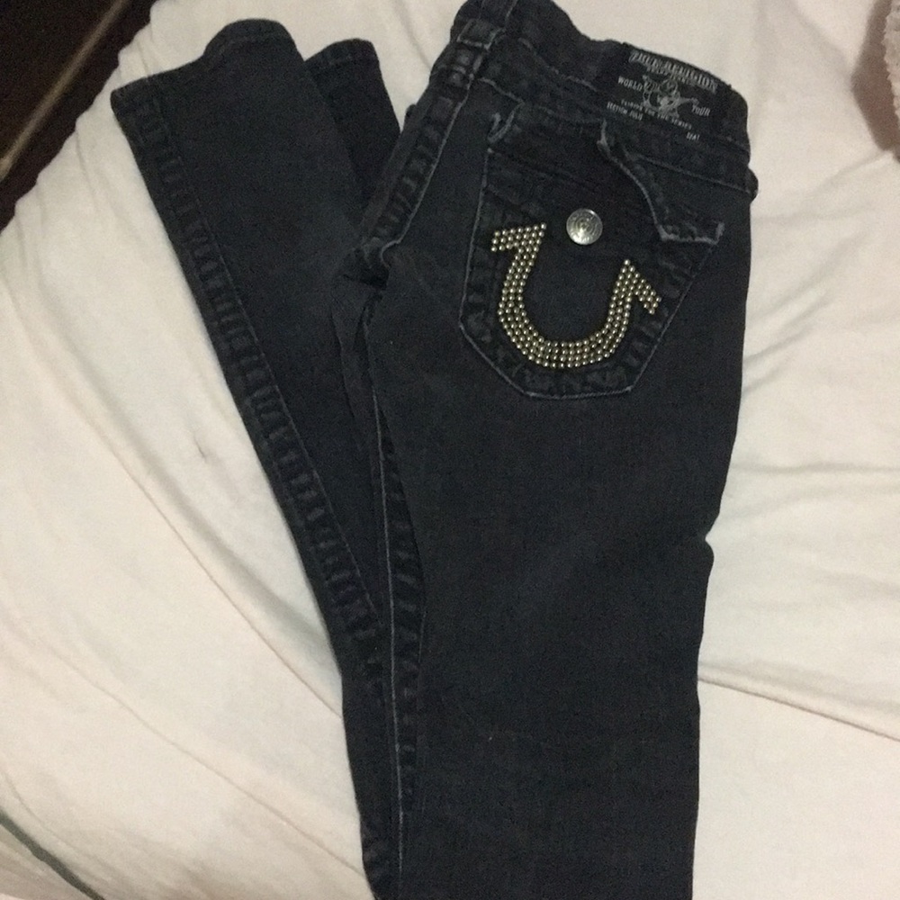 Black studded true religion